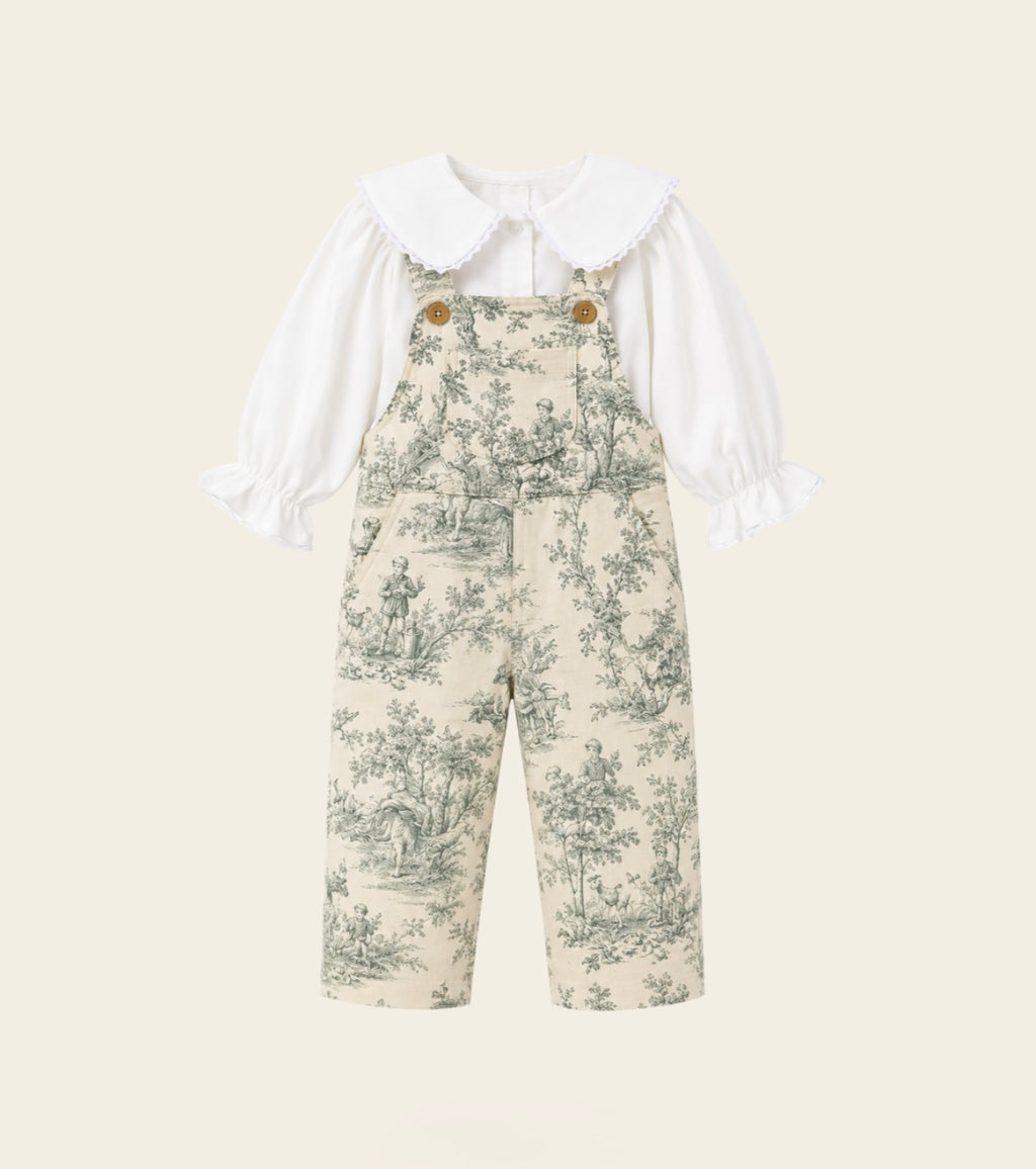 Green toile overall