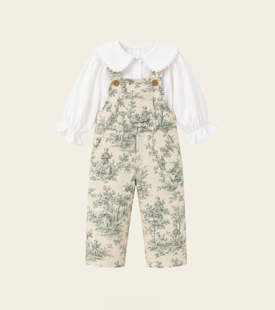 Green toile overall
