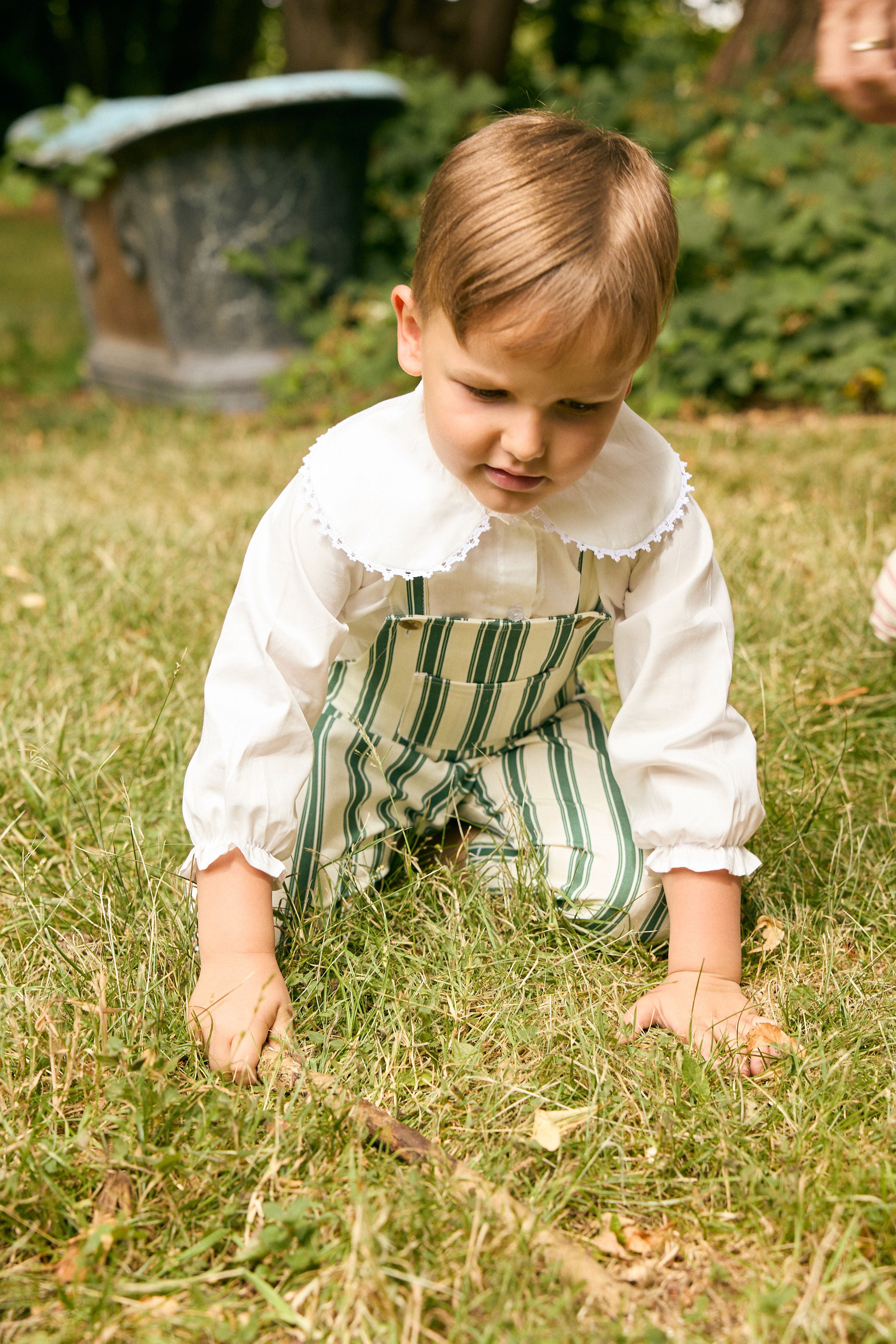 Green Striped Louis Overall