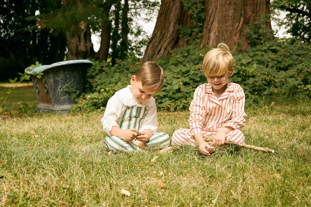 Green Striped Louis Overall