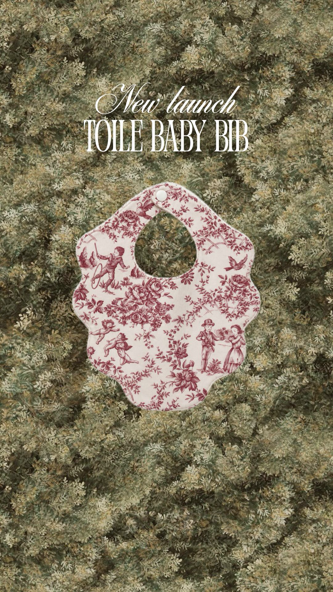 Red Toile bib