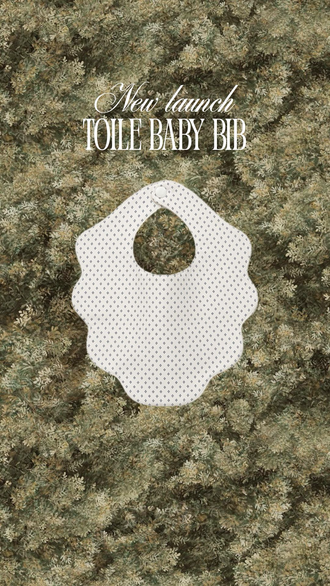 White toile bib