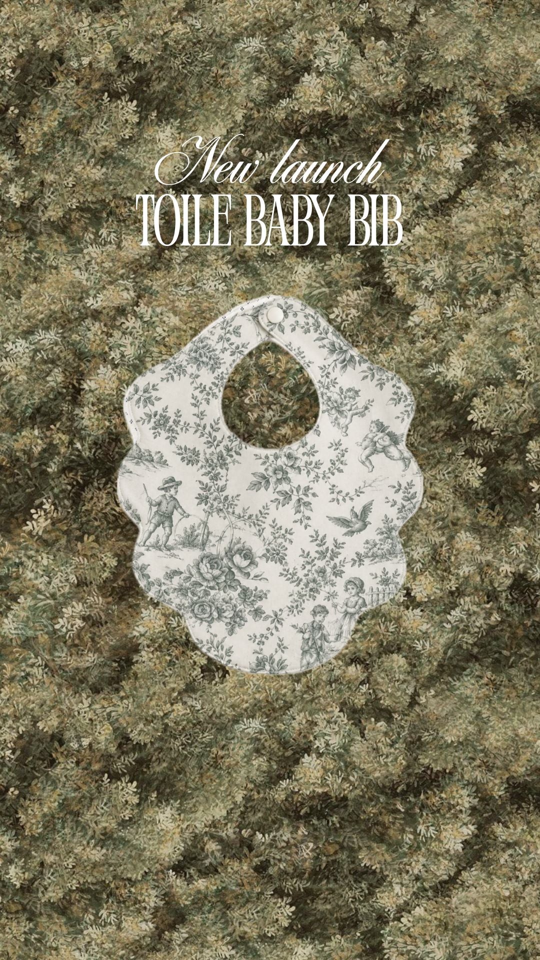 Green toile bib